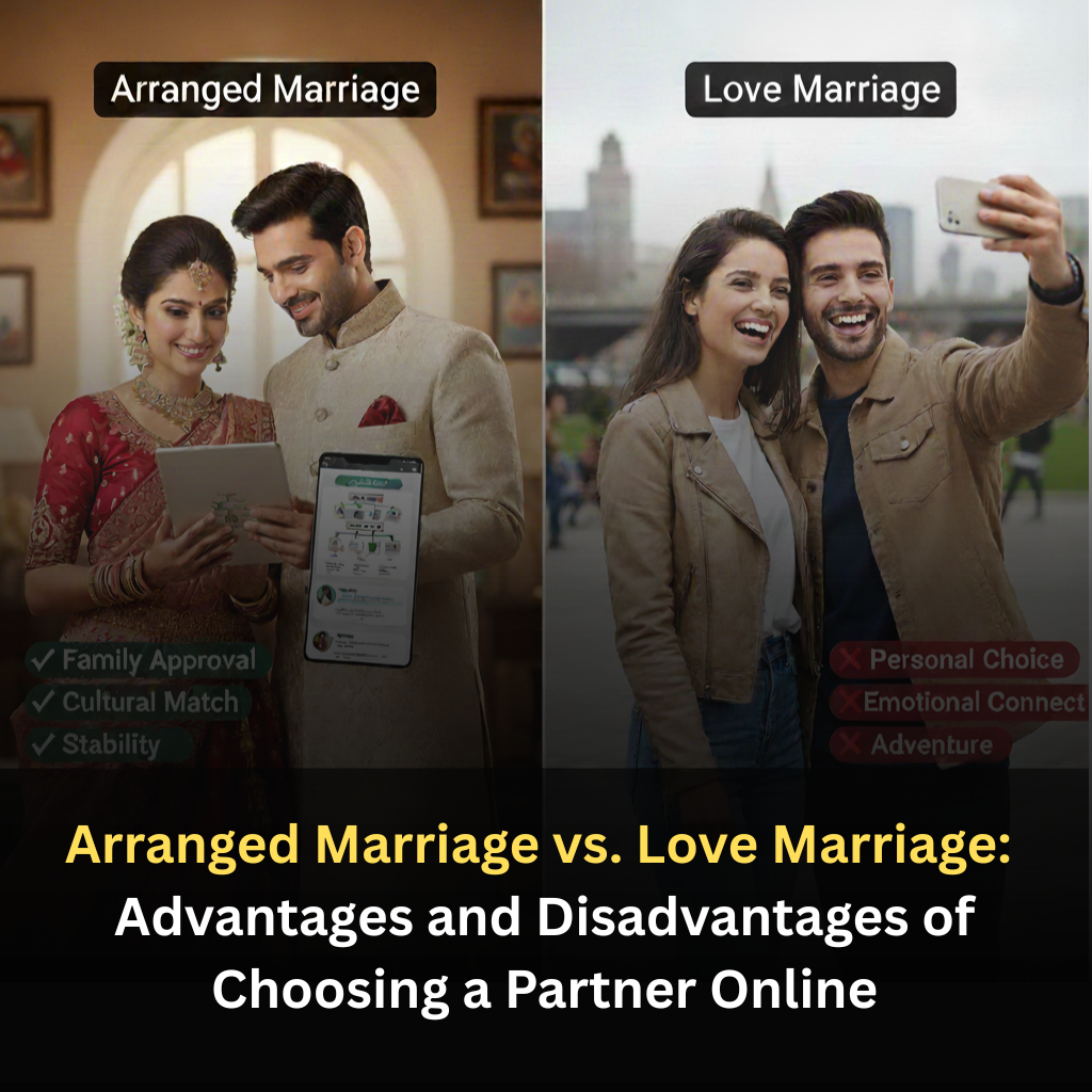 Arranged Marriage vs  Love Marriage  Advantages and Disadvantages of Choosing a Partner Online